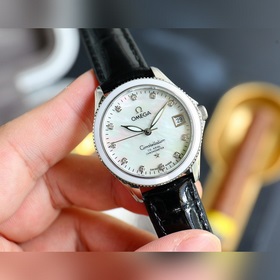 Золотой белый Бренд Omega Модель Новая женская механическая часы