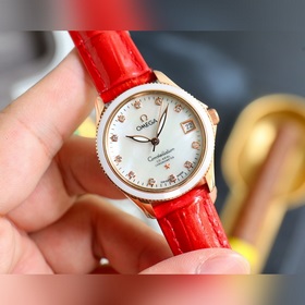 Золотой белый Бренд Omega Модель Новая женская механическая часы