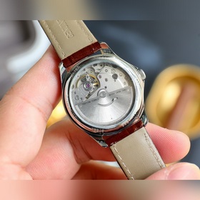 Золотой белый Бренд Omega Модель Новая женская механическая часы 