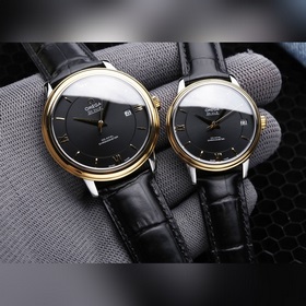 Серия Omega Seamaster - часы для пар. Подлинный дизайн, надписи н