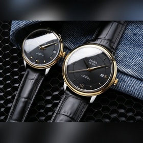 Серия Omega Seamaster - часы для пар. Подлинный дизайн, надписи н