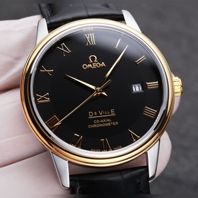 Omega De Ville для пар Корпус из нержавеющей стали 316L Ремешок： 