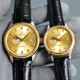 (кожа и сталь) Бренд OMEGA Серия： модные часы для пар Butterfly М