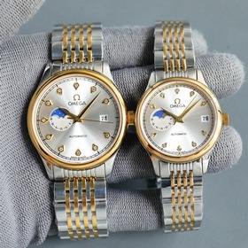(кожа и сталь) Бренд OMEGA Серия： модные часы для пар Butterfly М