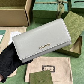 Длинный кошелек с логотипом Gucci, выполненным рукописным шрифтом