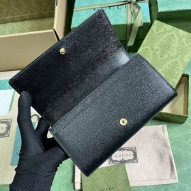 Длинный кошелек с логотипом Gucci, выполненным рукописным шрифтом