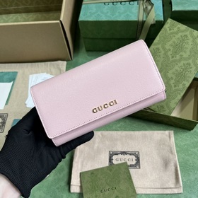 Длинный кошелек с логотипом Gucci, выполненным рукописным шрифтом