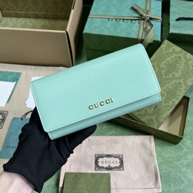Длинный кошелек с логотипом Gucci, выполненным рукописным шрифтом