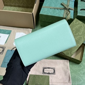 Длинный кошелек с логотипом Gucci, выполненным рукописным шрифтом