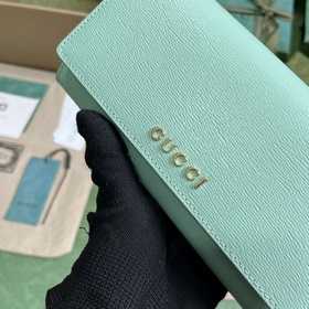 Длинный кошелек с логотипом Gucci, выполненным рукописным шрифтом