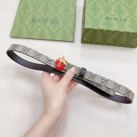 Новая модель от Gucci, 2 см, двусторонняя кожа теленка, ширина за