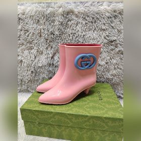 Gucci 2024 новые резиновые сапоги на низком каблуке, высококачест