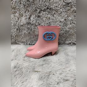 Gucci 2024 новые резиновые сапоги на низком каблуке, высококачест