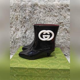 Gucci 2024 новые резиновые сапоги на низком каблуке, высококачест