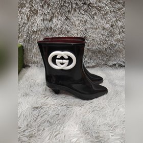Gucci 2024 новые резиновые сапоги на низком каблуке, высококачест