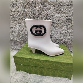 Gucci 2024 новые резиновые сапоги на низком каблуке, высококачест