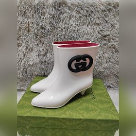 Gucci 2024 новые резиновые сапоги на низком каблуке, высококачест