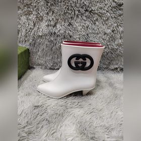 Gucci 2024 новые резиновые сапоги на низком каблуке, высококачест