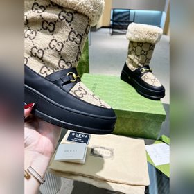 GUCCI, высококачественные пушистые туфли! Новинка! Точная копия о