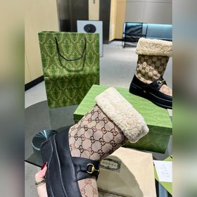 GUCCI, высококачественные пушистые туфли! Новинка! Точная копия о
