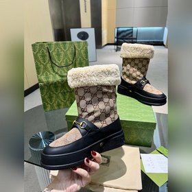 GUCCI, высококачественные пушистые туфли! Новинка! Точная копия о