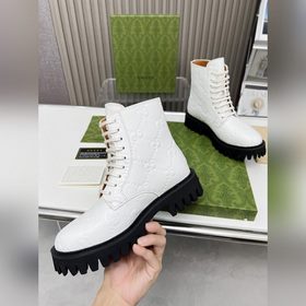 Gucci 2024 — ультрамодные ботинки в стиле Мартина, логотип GG про