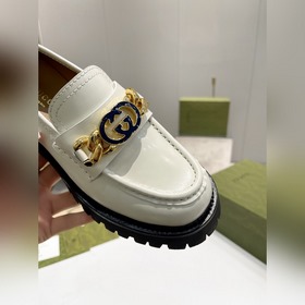 Gucci Лоферы на толстой подошве Материал： кожа бычка с открытым к