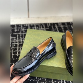 Gucci 23ss Лоферы, высококачественная версия. Переплетенные буквы