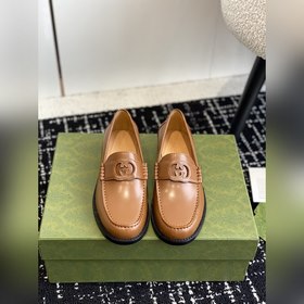 Gucci 23ss Лоферы, высококачественная версия. Переплетенные буквы