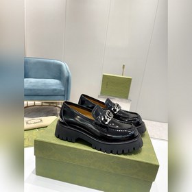 Gucci Лоферы на толстой подошве Материал： кожа бычка с открытым к