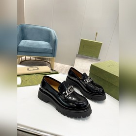 Gucci Лоферы на толстой подошве Материал： кожа бычка с открытым к