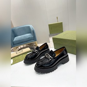 Gucci Лоферы на толстой подошве Материал： кожа бычка с открытым к
