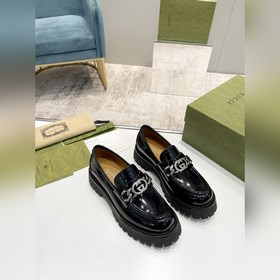 Gucci Лоферы на толстой подошве Материал： кожа бычка с открытым к