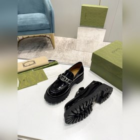 Gucci Лоферы на толстой подошве Материал： кожа бычка с открытым к