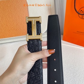 Hermes Оригинальный ремень Hermes, ширина 3,8 см, импортная кожа,