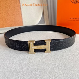 Hermes Оригинальный ремень Hermes, ширина 3,8 см, импортная кожа,
