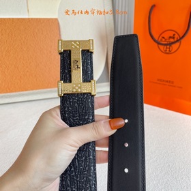 Hermes】Оригинальный ремень Hermes, ширина 3,8 см, импортный кожан