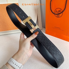 Hermes】Оригинальный ремень Hermes, ширина 3,8 см, импортный кожан