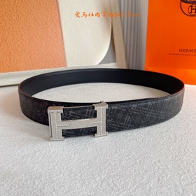 Hermes】Оригинальный ремень Hermes, ширина 3,8 см, импортный кожан