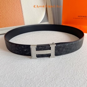 Hermes】Оригинальный ремень Hermes, ширина 3,8 см, импортный кожан