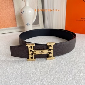 Hermes】Оригинальный ремень Hermes, ширина 3,8 см, импортная кожа,