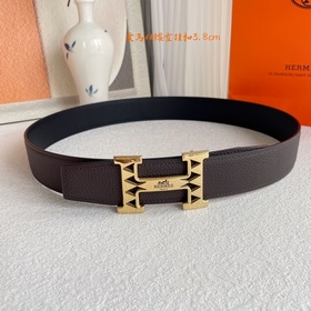 Hermes】Оригинальный ремень Hermes, ширина 3,8 см, импортная кожа,
