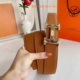 Hermes】Оригинальный ремень Hermes, ширина 3,8 см, импортная кожа,
