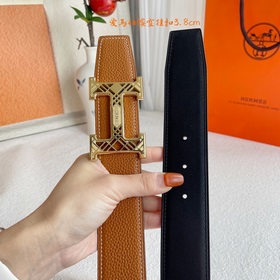Hermes】Оригинальный ремень Hermes, ширина 3,8 см, импортная кожа,