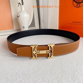 Hermes】Оригинальный ремень Hermes, ширина 3,8 см, импортная кожа,