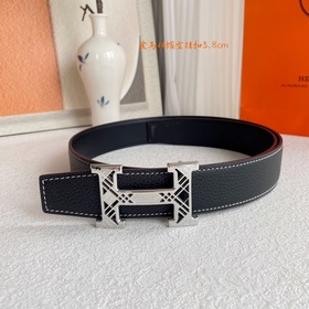 Hermes】Оригинальный ремень Hermes, ширина 3,8 см, импортная кожа,