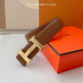 Hermes】Оригинальный ремень Hermes, ширина 3,8 см, импортная кожа,
