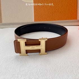 Hermes】Оригинальный ремень Hermes, ширина 3,8 см, импортная кожа,