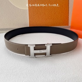 Hermes Оригинальный ремень Hermes, ширина 3,8 см, импортная кожа,