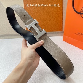 Hermes Оригинальный ремень Hermes, ширина 3,8 см, импортная кожа,